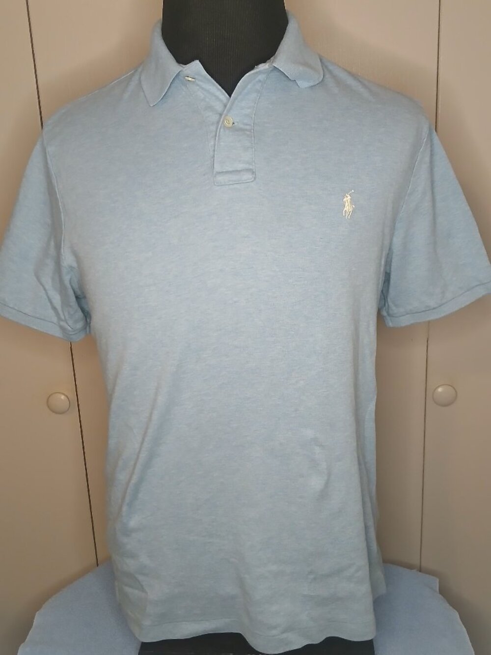 Polo Ralph Lauren Large Blue Cotton Polo Shirt (1139N7)